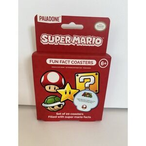Super Mario Fun Fact Coasters Nintendo Set of 20 Coasters Super Mario NEW